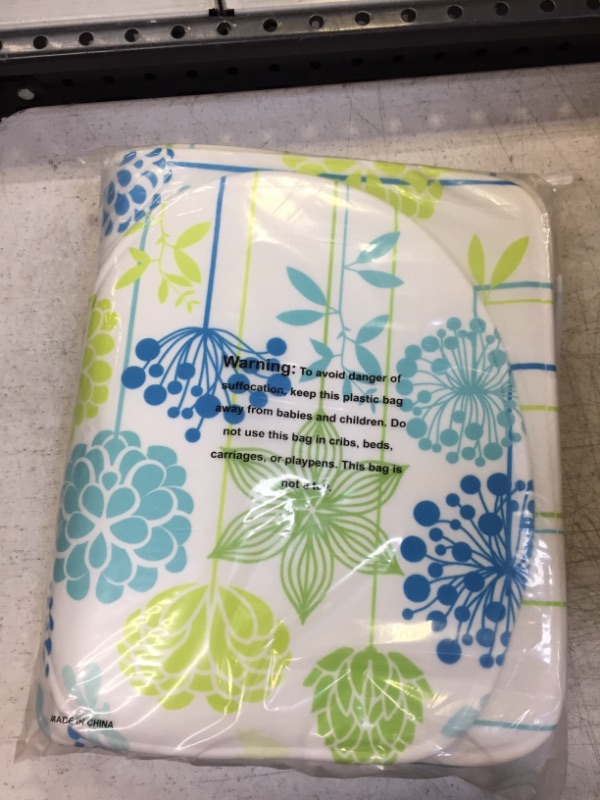 Photo 1 of 4Pcs Shower Curtain Set with Non-Slip Rugs and Toilet Lid Cover 
