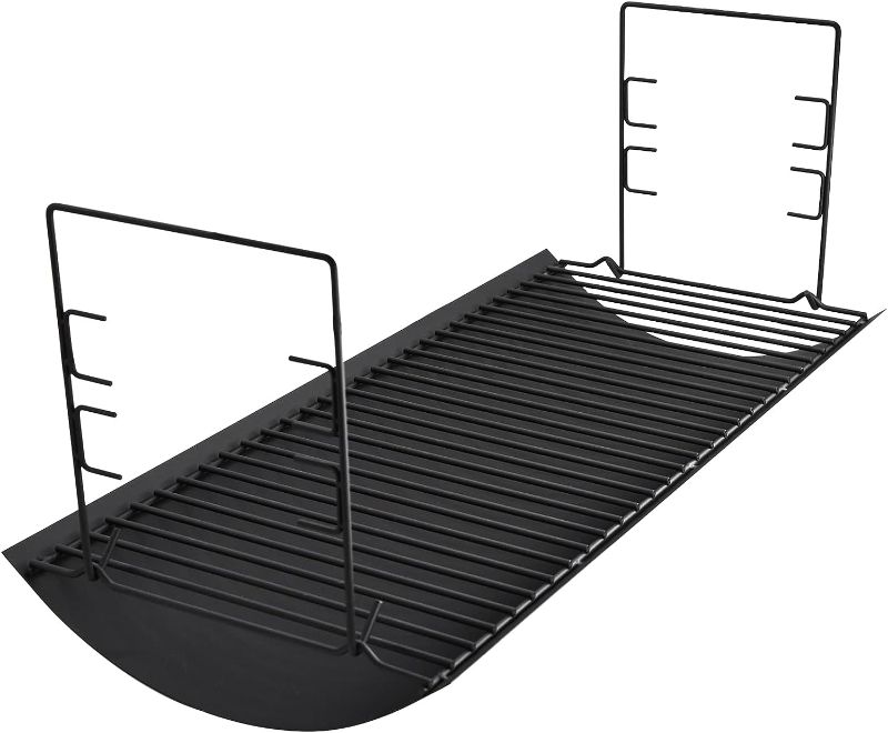 Photo 1 of 27 Inch Ash Pan Drip Pan Ashpan for Char-Griller 2121 E1224 2828 2929 1224 2727 2222 1324 Charcoal Grill, CB056-036 Ash Pan for Char-Broil 17302056, Charcoal Pan with Fire Grate Hange for Char Griller
