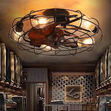 Photo 1 of  Rustic Caged Ceiling Fan with Light 4 Bulbs
