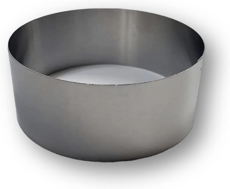 Photo 1 of Aluminum Cake Ring, 4 Sets, 3 1/6 inches (8cm) Diameter, 1 1/2 Inches (4cm) Height. (Standard)
