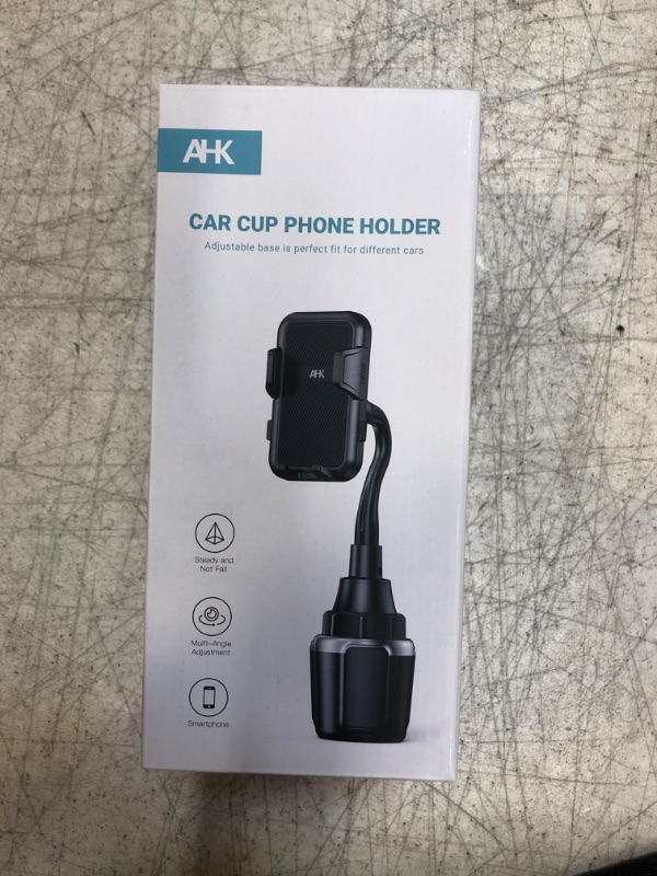 Photo 2 of AHK [12in Upgraded Version] Cup Holder Phone Holder for Car, Universal Adjustable Long Gooseneck Cup Phone Mount for Car, Cup Cradle Mount Compatible with iPhone 13/13 Pro Max/12/Xs S22
