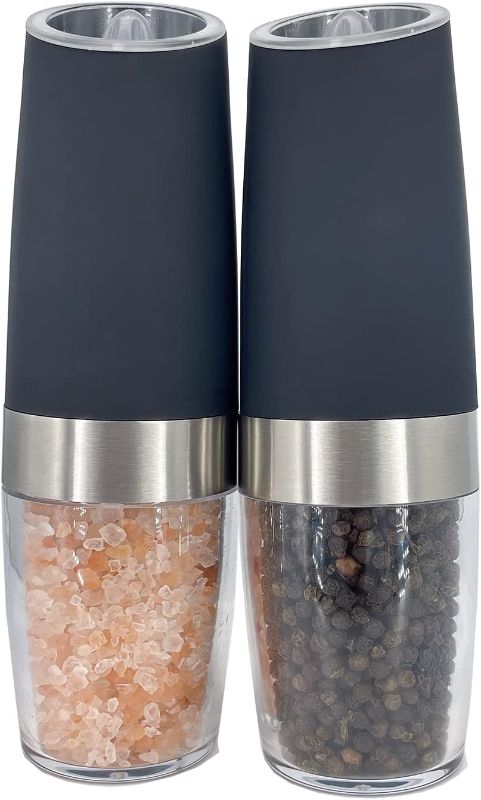 Photo 1 of (2 Pack) Automatic Salt and Pepper Grinder Set,Gravity Salt and Pepper Grinder Set,Electric Salt and Pepper Grinder Set,Adjustable Coarseness,One-handed operation
