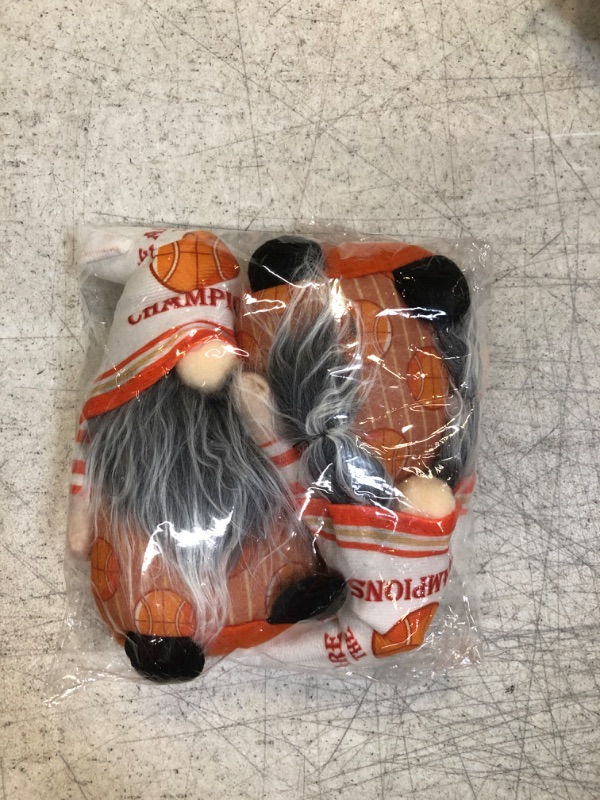 Photo 2 of 2pcs Basketball Gnome Sport Decoration Basketball Plush Decor for Home Game Day Scandinavian Santa Swedish Tomte Nisse Stuffed Gnomes Basketball Gifts for Basketball Fans Orange Basketball