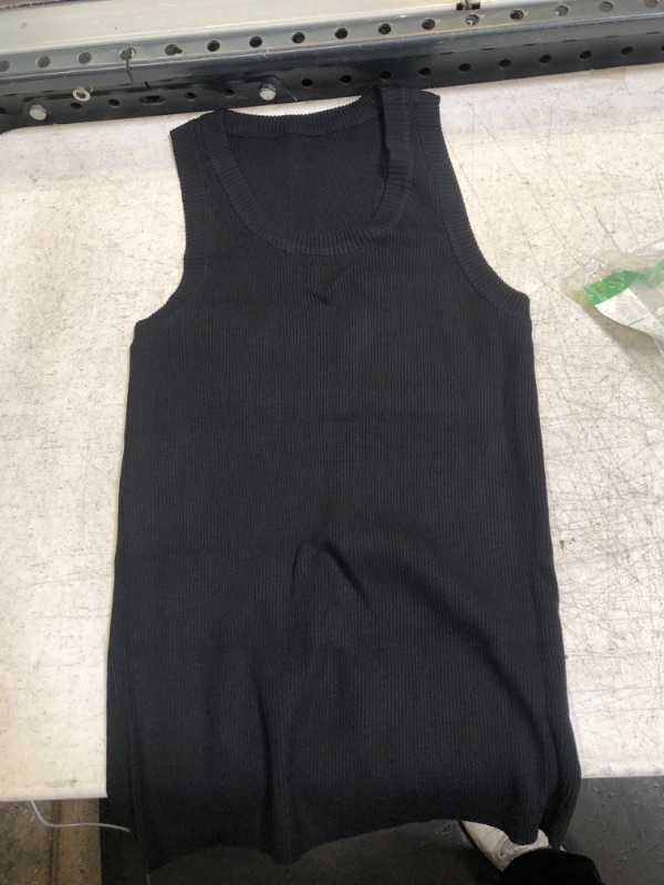 Photo 1 of Black Knitted Sleeveless Top XL 