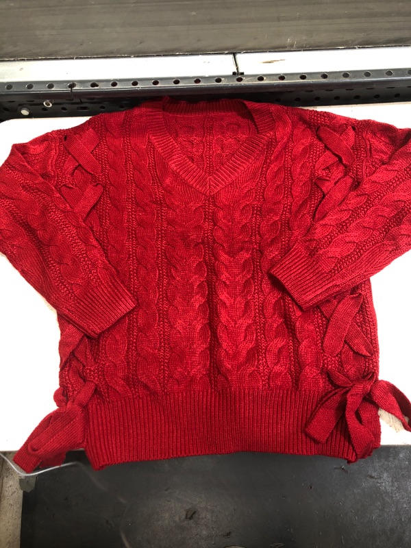 Photo 1 of Burgundy Knitted Sweater Small 