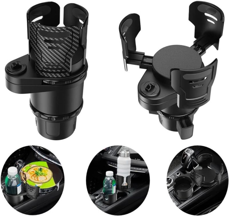 Photo 1 of 2 in 1 Multifunctional Cup Holder Expander for Car with 360°  Rotating Adjustable Base, All Purpose Car Cup Holder Expander, Hold up to 17oz-20oz Bottled Coffee, Beverage Bottles by Huzz
