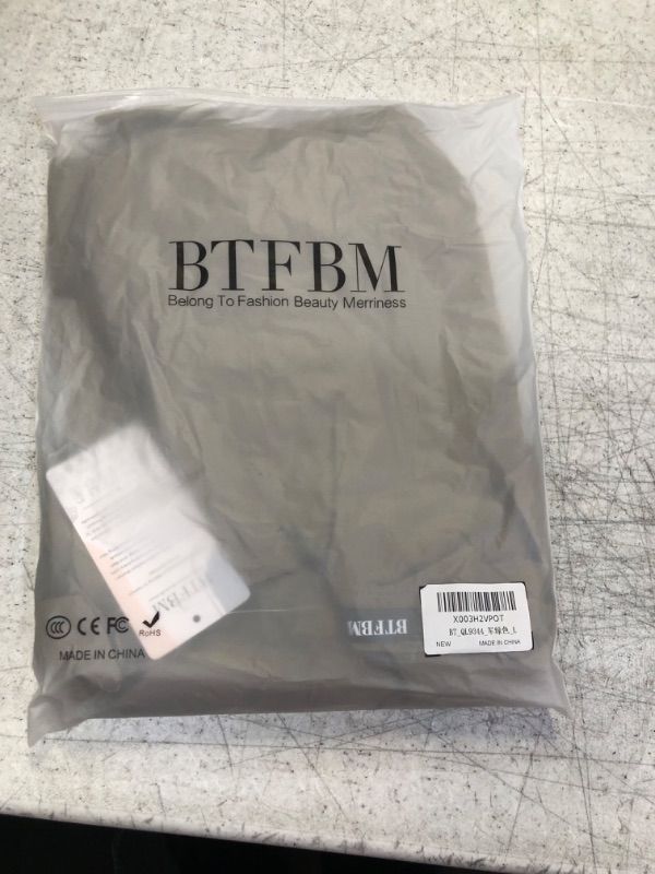 Photo 1 of BTFBM Women Casual Short Sleeve Spring Summer Dresses Asymmetrical Neck High Waist Cutout Swing Beach Party Long Maxi Dress Large 
