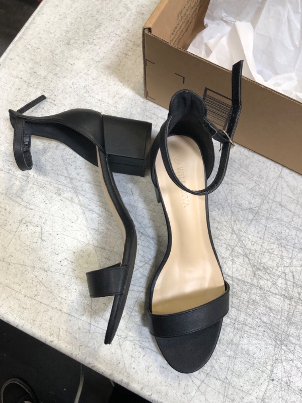 Photo 1 of BLack Open Toe Heels Size 10