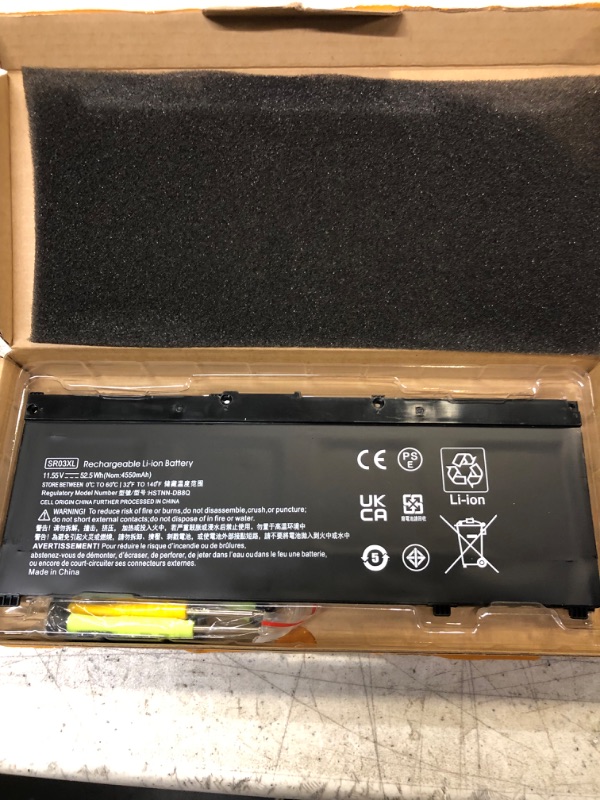 Photo 2 of BOWEIRUI SR03XL SR04XL L08855-855 Laptop Battery for Hp Pavilion 15-CX 15-cx0xxx 15-cx0058wm 15-cx0056wm Envy X360 15-CN 15-CP 17-BW Series L08934-2C1 L08934-1B1 L08934-2B1 HSTNN-DB8Q TPN-Q194
