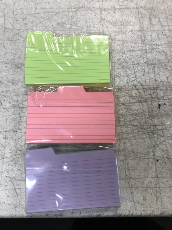 Photo 2 of Tabbed Index Cards, 252pcs 6 Colours Flash Card Dividers Cards Ruled Notecards with Tab for Learning Note Taking to Do List