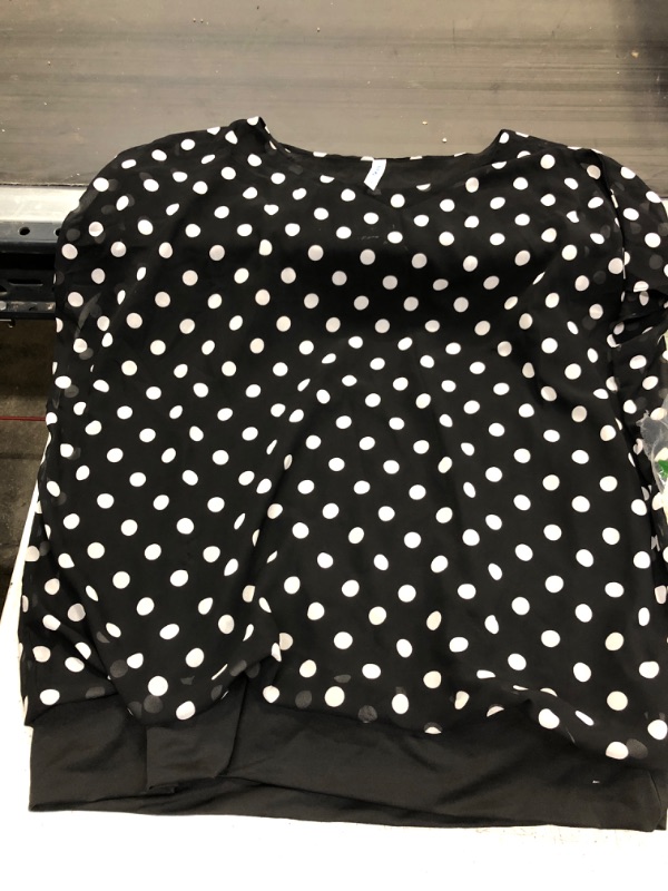 Photo 1 of Black And White Polka Dot Blouse 2XL