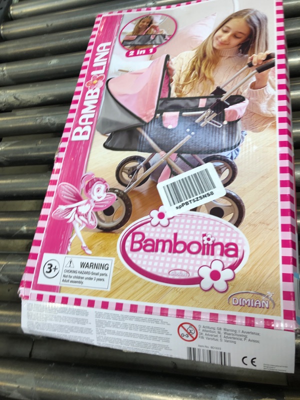 Photo 2 of Bambolina: Doll Pram - Adjustable Canopy, Kids Pretend Play, Ages 3+