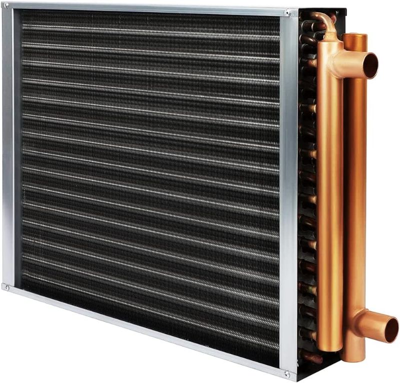 Photo 1 of 20x20 Heat Exchanger Water To Air, Forced Air Heating with 1" Copper Ports Hot Water Coil for Outdoor Wood Furnaces, Residential Heating
