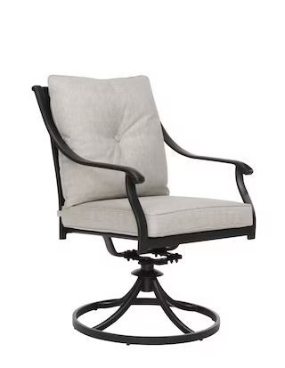 Photo 1 of  Elliot Creek Dark Gray Steel Frame Swivel Rocking Chair