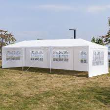 Photo 1 of 10 ft. x 30 ft. White Party Wedding Tent Canopy 5 Sidewall
