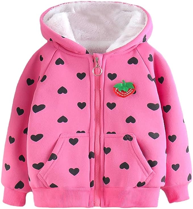 Photo 1 of Baby Toddler Girls’ Sherpa Fleece Lined Jacket Kids Ears Hoodie Outwear Coat Winter Long Sleeve Sweatshirt Outfit 3-4t