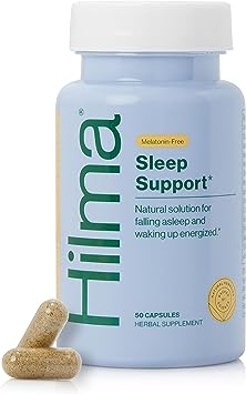 Photo 1 of Hilma Sleep Aid - Formulated with Magnesium & L-Theanine to Help You Fall Asleep & Stay Asleep - Non-Drowsy Next Day Formula - Natural Sleep Aids for Adults - 50 Vegan Capsules