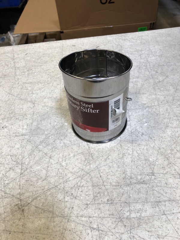 Photo 2 of Norpro 3-Cup Stainless Steel Rotary Hand Crank Flour Sifter With 2 Wire Agitator