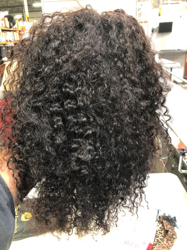 Photo 3 of 24" kinky curly human hair lace 6x13 