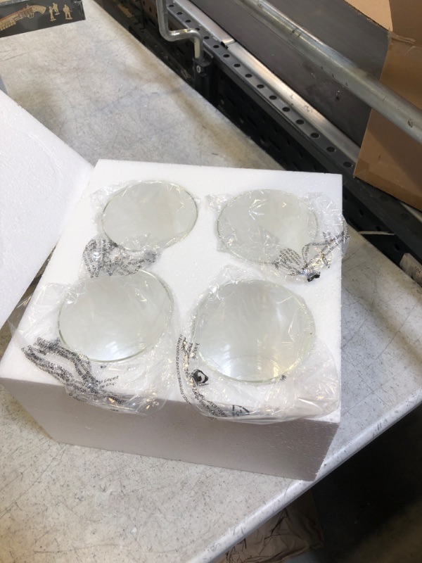 Photo 2 of 4 Pack Clear Glass Shades Replacement,5.51in Height,3.94in Diameter,1.65in Fitter, Cylinder Glass Shade Covers Replacement Globe for Pendant Light Floor lamps light fixtures Wall Sconces