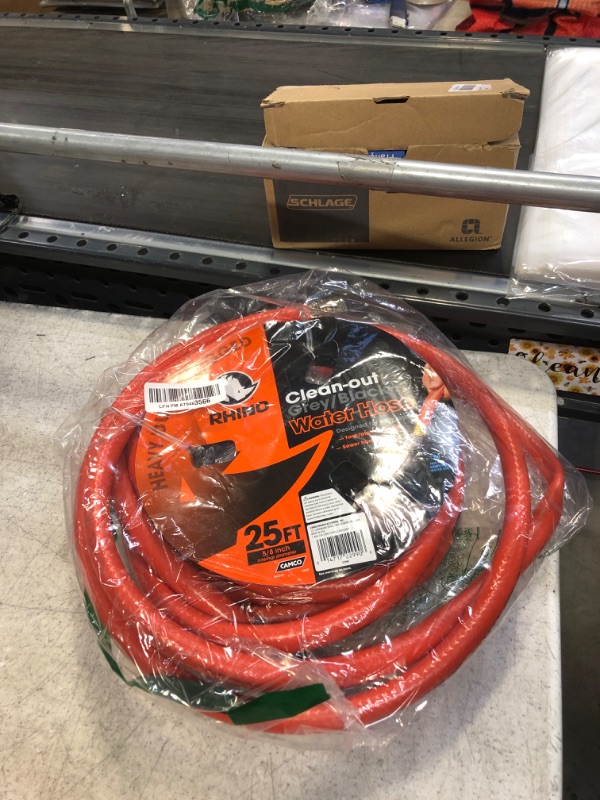 Photo 2 of Camco RhinoFLEX Gray/Black RV Water Tank Clean Out Hose, 5/8 Inch, Orange (22990)