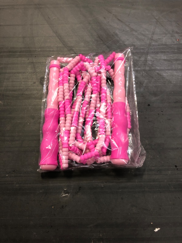 Photo 2 of Bamboo skipping rope pattern colorful soft beads, kindergarten children, primary and secondary school students, middle school entrance examination physical exercise can adjust the skipping rope