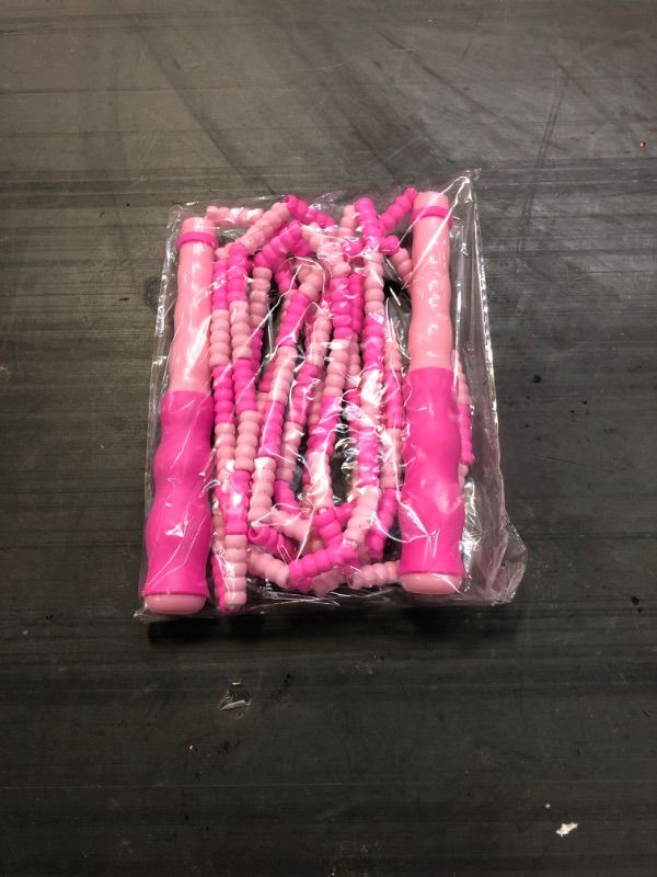 Photo 2 of Bamboo skipping rope pattern colorful soft beads, kindergarten children, primary and secondary school students, middle school entrance examination physical exercise can adjust the skipping rope