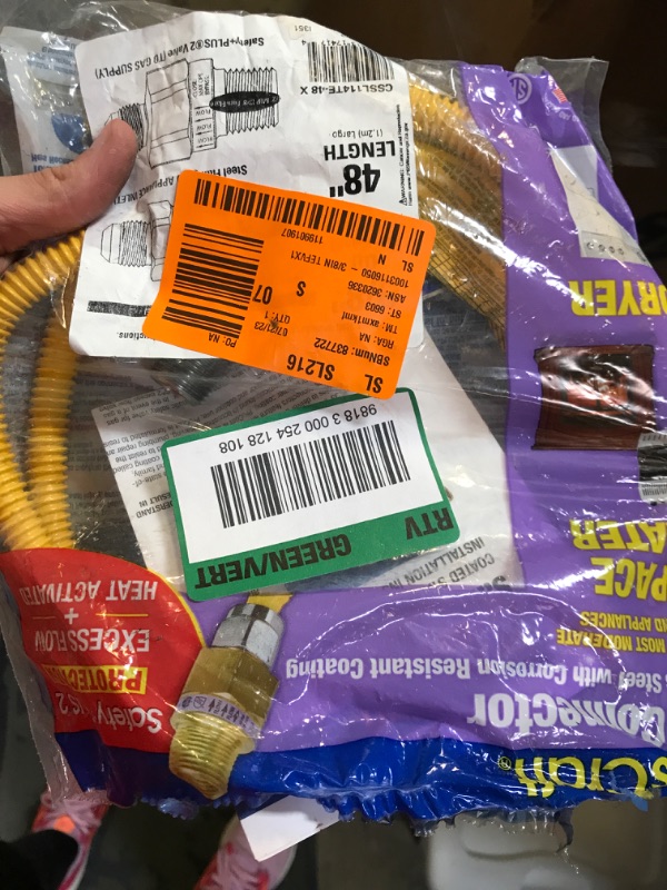 Photo 2 of 1/2 in. MIP x 1/2 in. MIP x 48 in. Gas Connector (3/8 in. O.D.) with Safety+Plus2 Thermal Excess Flow Valve (28,300 BTU)