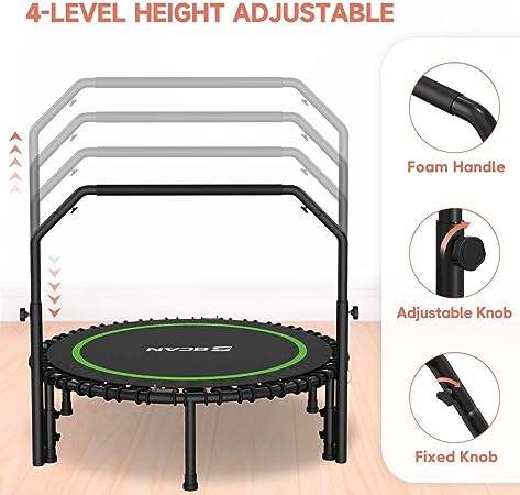 Photo 1 of  Adjustable stabilizer bar Foam Handle/T-Handle/No Handle, Stable & Quiet Exercise Rebounder for Kids Adults