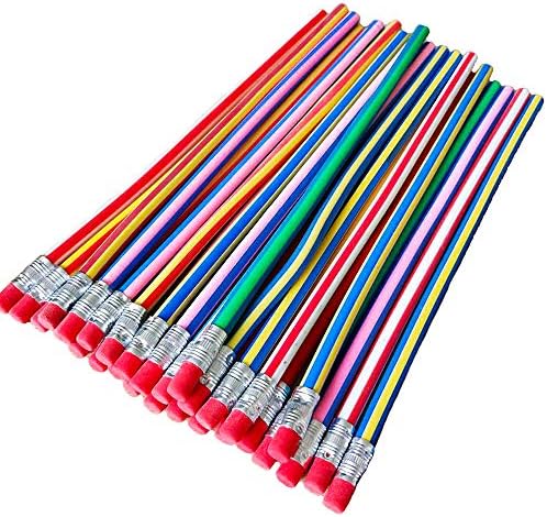 Photo 2 of Baaxxango 35PCS Bendable Pencils with Erasers,7 inch Soft Fun Pencil,Flexible Pencils for Kids,Students as Great Party Favor,Gift Supply
