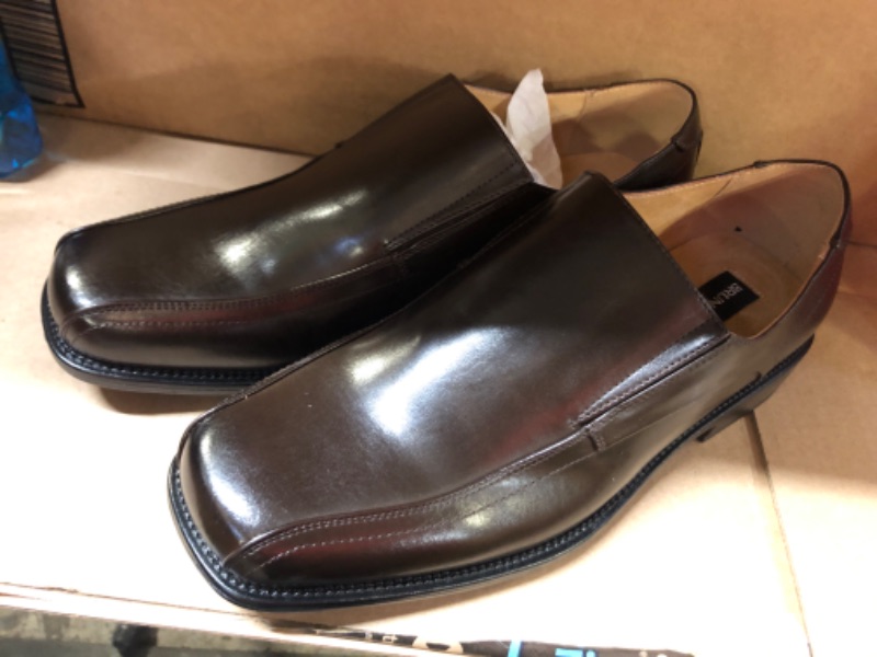 Photo 2 of 10.5----Bruno Marc Men's Leather Lined Dress Loafers Shoes 10.5 Wide 1-dark-brown