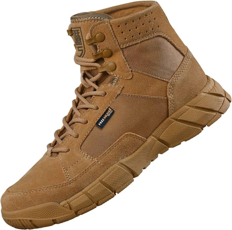 Photo 1 of 13.---FREE SOLDIER Waterproof Hiking Work Boots Men's Tactical Boots 6 Inches Lightweight Military Boots Breathable Desert Boots
