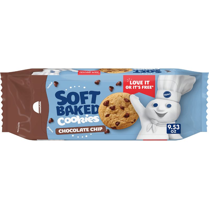 Photo 1 of 12pack---exp date 07/2023------Pillsbury Soft Baked Cookies, Chocolate Chip, 9.53 oz