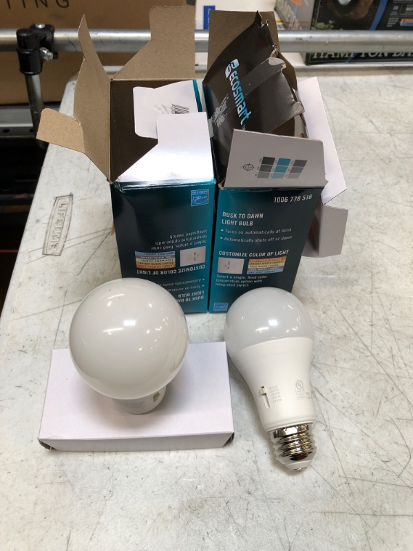 Photo 4 of 100-Watt Equivalent A19 Dimmable CEC Dusk to Dawn LED Light Bulb with Selectable Color Temperature (2-Pack)