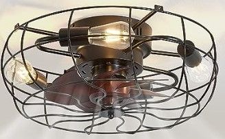 Photo 1 of 20" Caged Ceiling Fans With Lights