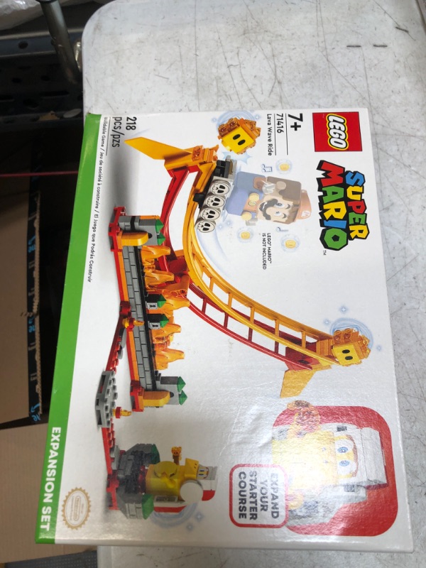 Photo 2 of LEGO Super Mario Lava Wave Ride Expansion Set 71416, with Fire Bro and 2 Lava Bubbles Figures, Collectible Toy to Combine with a Starter Course Game