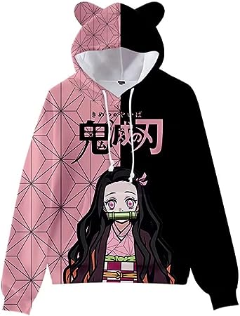 Photo 1 of METAPARTY DEMON SLAYER HOODIE FOR KIDS (PINK, 6/7)