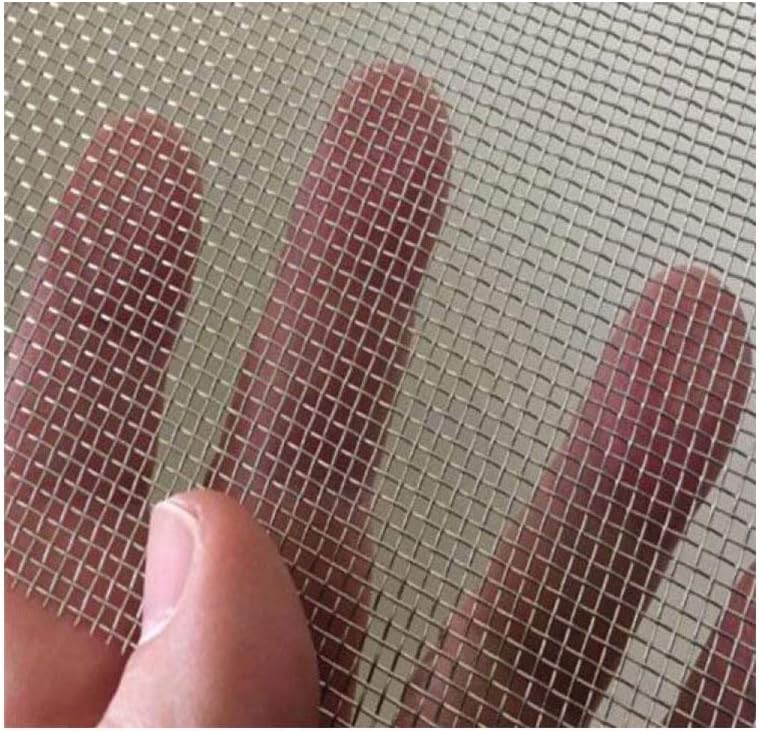 Photo 1 of 2 Pack Stainless Steel Woven Wire Mesh Metal Mesh Sheet Metal Security Screen Cabinets Mesh Sheet Window Screen Mesh Stainless Steel Fine Filter Screen Sheet (12"X12"=30X30cm)
