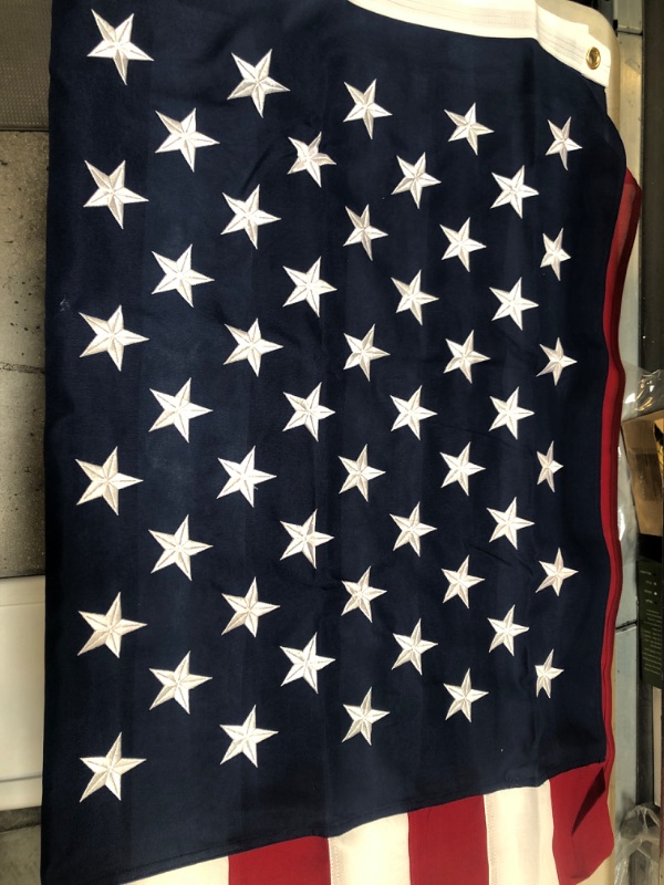 Photo 2 of 100% Made in USA American Flags 3x5 Ft Outside, American Flag Outdoor Heavy Duty,Us Flag 3x5 Longest Lasting Usa Flag, Strongest Embroidered Stars/Sewn Stripes/Brass Grommets, Built For Outdoor Use
