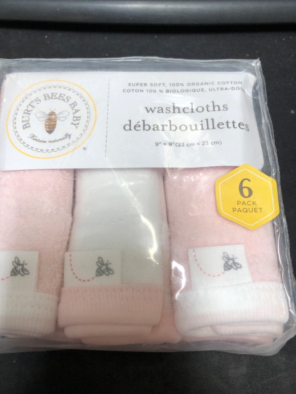 Photo 2 of Burt's Bees Baby - Washcloths, Organic Cotton 6-Pack