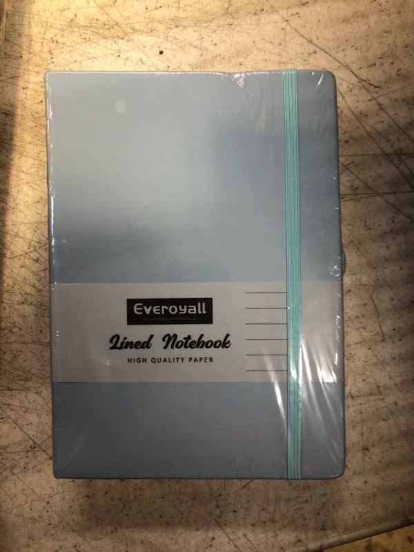 Photo 3 of Everoyall Lined Journal Notebooks, 3 Pack (Cyan, Pink, Black), A5 160 Pages, Medium 5.7 inches x 8 inches - 100 GSM Thick Paper, Hardcover