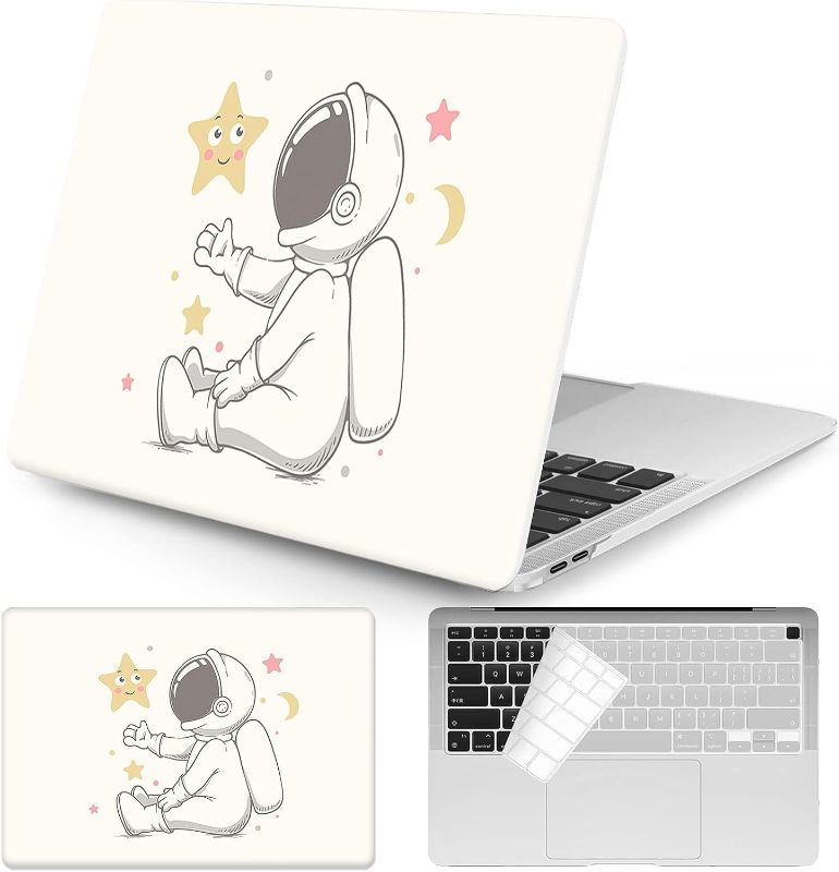 Photo 1 of Watbro Compatible MacBook Air 13 inch Laptop case 2020 2019 2018 Release A2337 M1/A2179/A1932,Cute Astronaut Alien Cartoon Pattern Case, Suitable for MacBook Air 2020 with Touch ID
