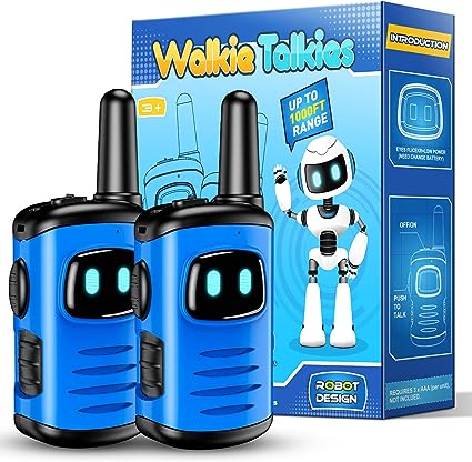 Photo 1 of Walkie Talkies Toys for Kids 3-6: DASTION-99 Mini Robots Walkies Talkie Birthday Gifts for 3 4 5 6 Year Old Boys Toys for 3-5 Year Old Boy Outdoor Games for Kid Blue 2 Pack
