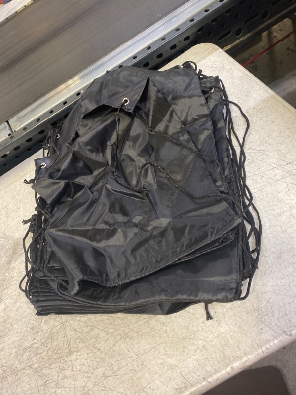 Photo 2 of 14 PIECE DRAWSTRING BLACK BACKPACKS 