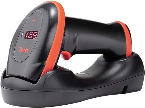 Photo 1 of Tera Pro Series Wireless 1D QR Barcode Scanner with Cradle Display Counting Screen Extra Fast Scanning Speed Ultra High Resolution Handheld Image Bar Code Reader for Warehouse Inventory HW0008
