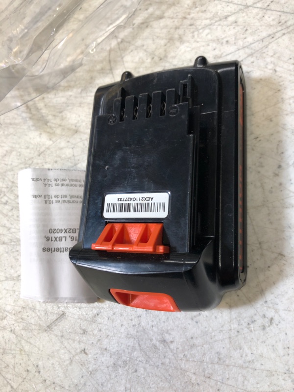 Photo 2 of Biswaye LBXR20 20V Lithium Battery Compatible with Black & Decker 20V MAX Lithium Battery LBXR2520 LBXR2020 LBX20 LB2X4020 LB2X3020 and LCC221 LST522 LST201 LST220 LST300 20V Max Tools
