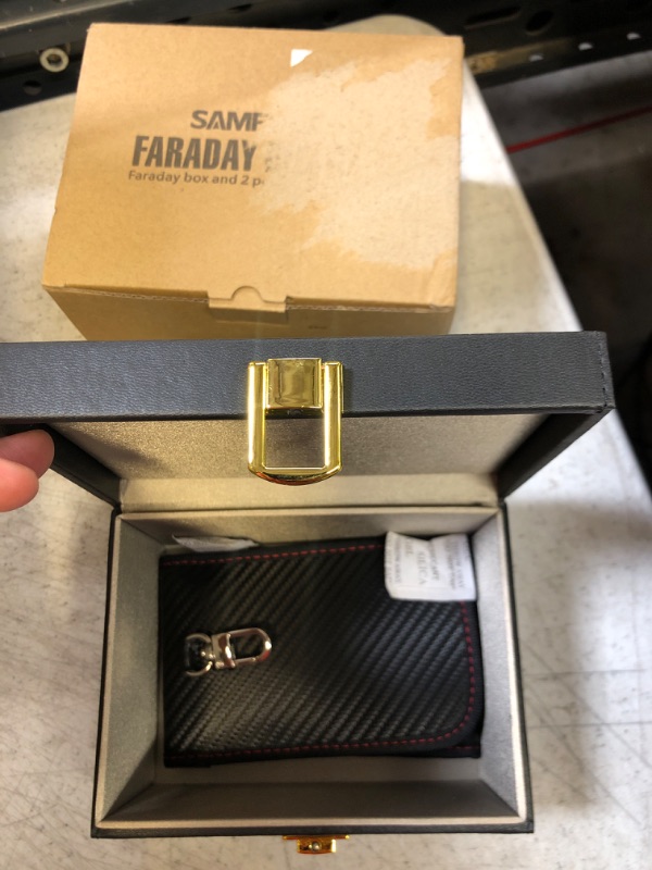 Photo 2 of Samfolk Faraday Box with Faraday Pouch 2 Pack, Keyless Entry Car Key Safe Protector RFID Anti-Theft Signal Blocking Cages