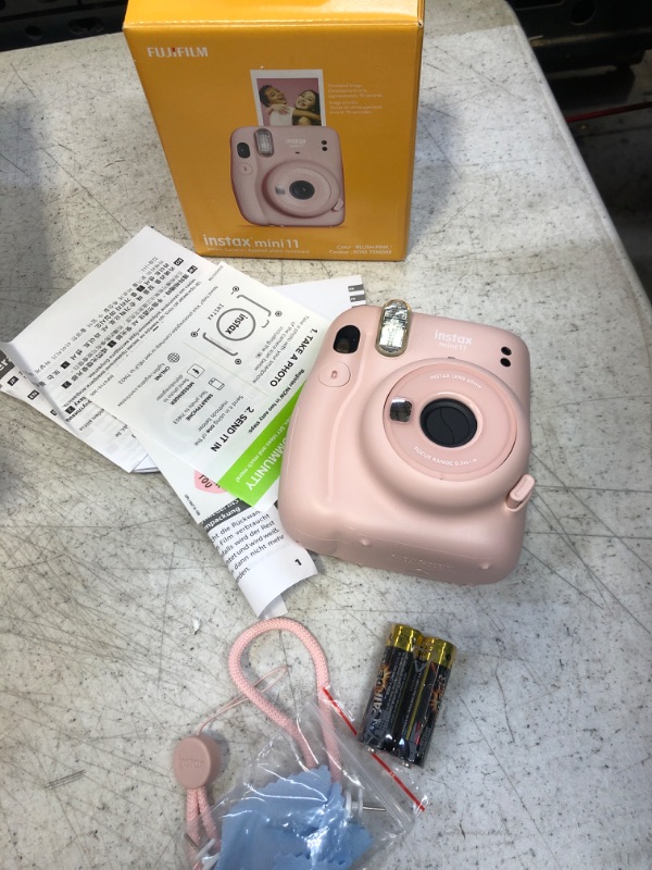 Photo 2 of Fujifilm Instax Mini 11 Instant Camera - Blush Pink 4.8" x 4.2" x 2.6" Blush Pink Camera Only