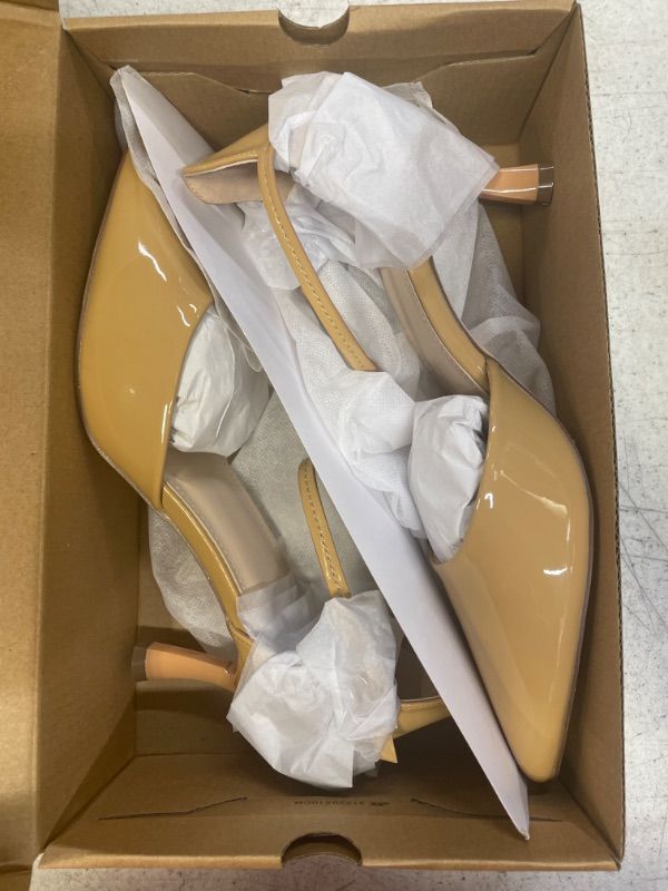 Photo 1 of Coutgo Womens Pointed Toe Heels Pumps Buckle Back Bowknot Ankle Strap Stiletto Work Wedding Dress Shoes
9.5