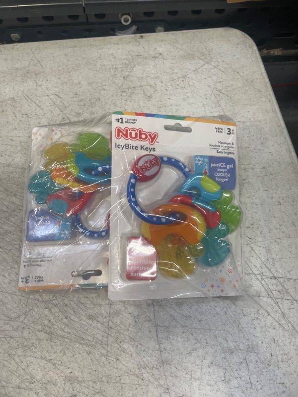 Photo 3 of 3 PACK -- Nuby Ice Gel Baby Teether Keys